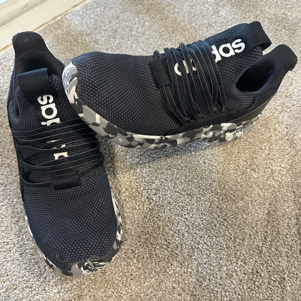 Adidas Black Sneakers with Camouflage Sole
